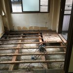 和室の下地補修中の写真